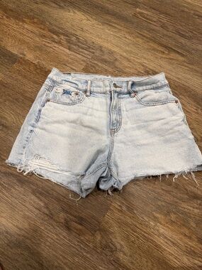 American Eagle Outfitters Light Wash Distressed Denim Shorts